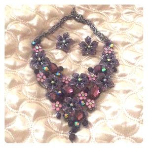 Statement necklace and earrings